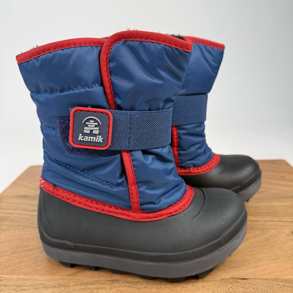New Kids Kamik Snowbug 7 Insulated Faux Fur Lined Waterproof Snow Boots Size 10C